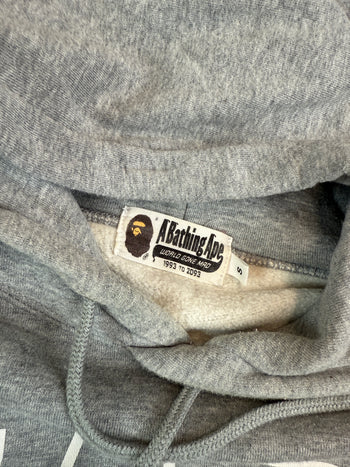 BAPE Multi Logo Hoodie Grey (USED)