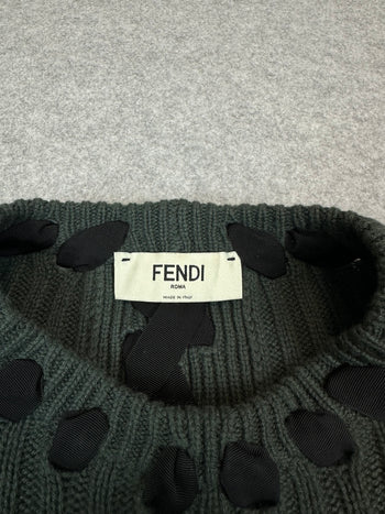 Women's Fendi Knitted Long Sleeve Green