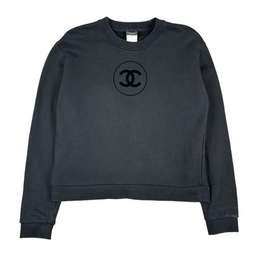 Women's Chanel Uniform Double CC Crewneck Black | Vintage Clothing Store Canada