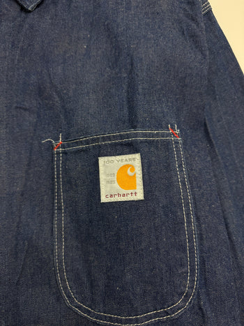 (XL) Vintage 90s Carhartt Denim Wash Chore Jacket