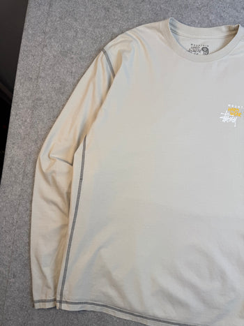 Stussy Mountain Hard Wear L/S Tee Cream (USED)