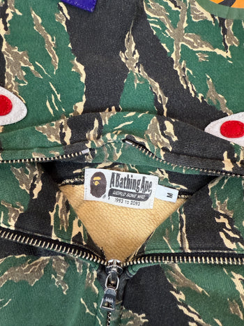BAPE Shark Tiger Camo Full Zip Hoodie Green (USED)