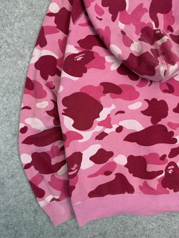 BAPE APEE ABC Camo Jewel Logo Full Zip Hoodie Pink (USED)