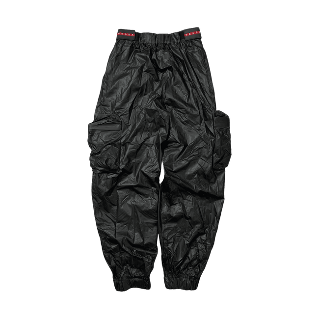 2019 Prada Light Re-Nylon Cargo Pants Black (USED)