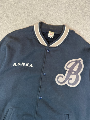 BAPE ASNKA Varsity Jacket Navy Blue (USED)