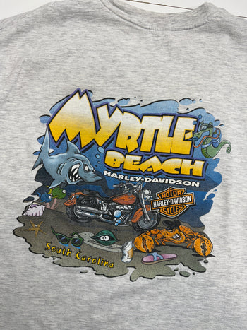 Vintage 2001 Harley Davidson Myrtle Beach Tee Grey