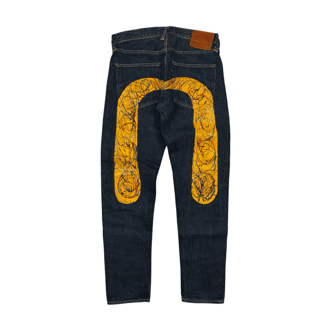 Vintage Evisu Lot 2000 Daicock Paint Splatter Denim Pants