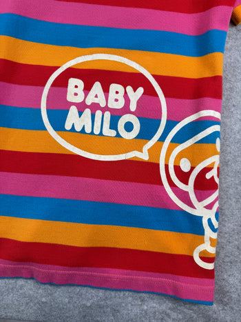 BAPE Baby Milo Striped Polo Tee Multi Color (USED)