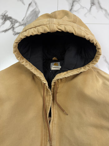 Vintage Carhartt Hooded Work Jacket Beige