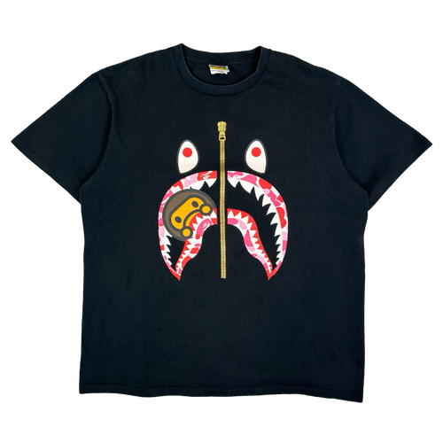 BAPE Color Camo Milo Shark Tee Black (USED) | Vintage Clothing Store Canada