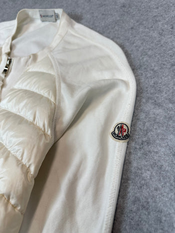 Women’s Moncler Maglia Collo Alla Coreana Semi Puff White
