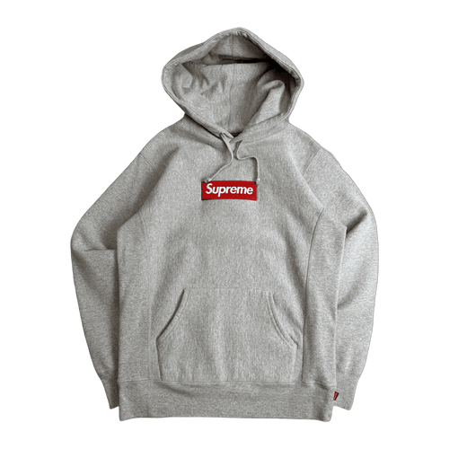 Supreme Box Logo Hoodie Grey (USED) | Vintage Clothing Store Canada