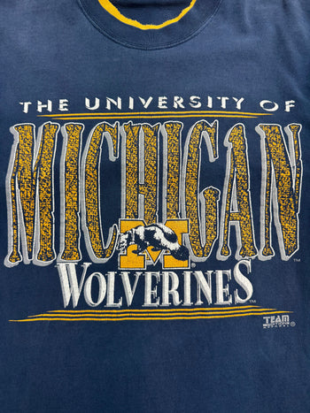 Vintage 90s University Of Michigan Tee Navy