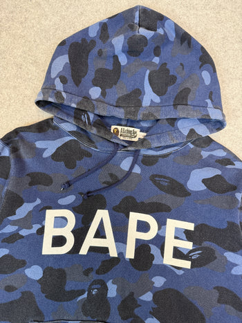 BAPE Color Camo Pullover Hoodie Navy (USED)