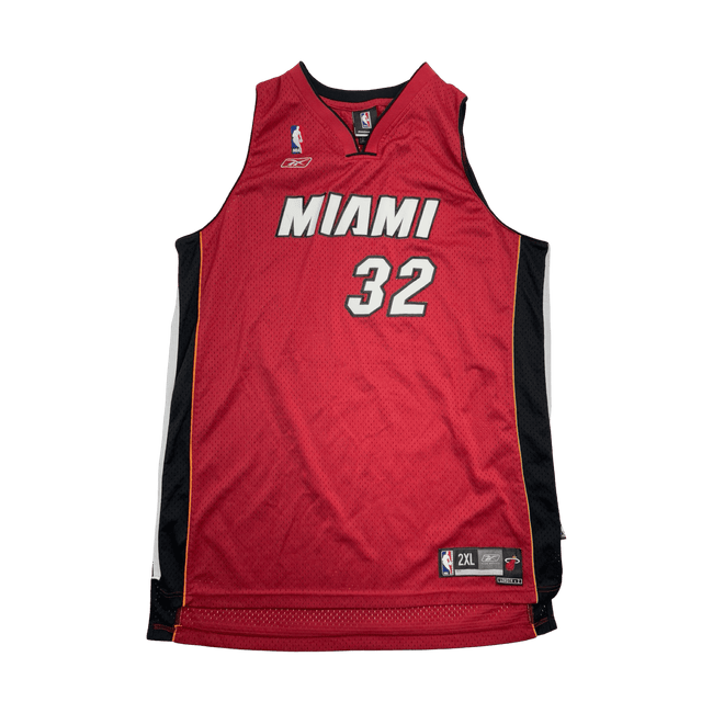 Vintage Miami Heat Shaquille O'neal Basketball Jersey Red