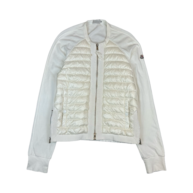 Women’s Moncler Maglia Collo Alla Coreana Semi Puff White