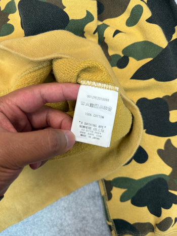 BAPE 1st Camo Fish Rapala Full Zip Hoodie Yellow (USED)