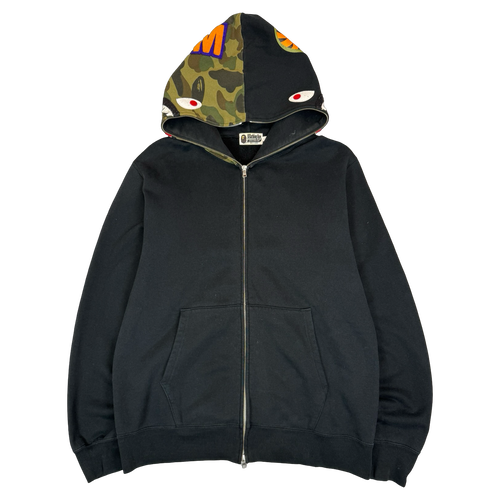 BAPE Shark Full Zip Hoodie Black (USED) | Vintage Clothing Store Canada
