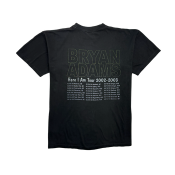 (L) Vintage '03 Bryan Adams Here I Am Tour Tee Black