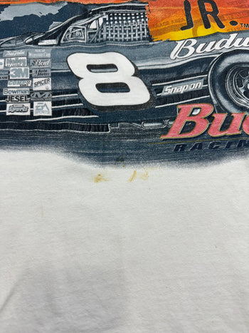(XL) Vintage 90s Dale Earnhardt Jr. Nascar Racing Tee White