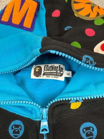 BAPE Dot Milo Shark Full Zip Black/Blue (USED)