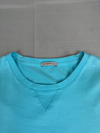 Moncler Multi Logo Tee Light Blue (USED)
