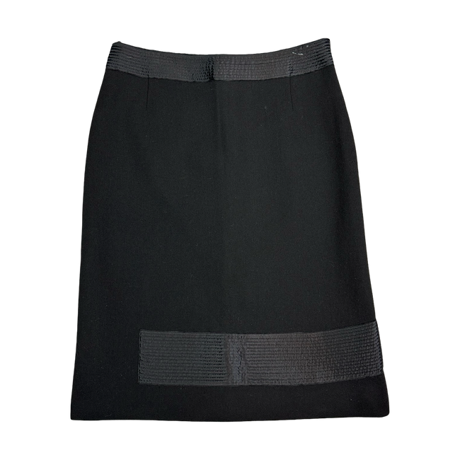Prada Wool Lined Skirt Black