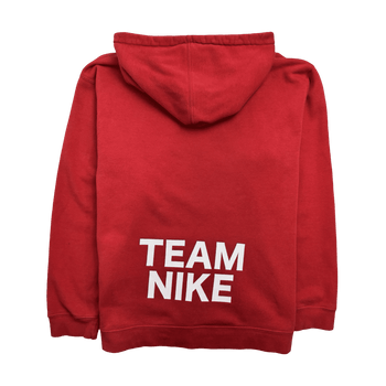 (M) Vintage 2000s Nike Big Swoosh Hoodie Red