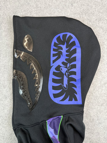BAPE Jersey Shark Full Zip Hoodie Black (USED)