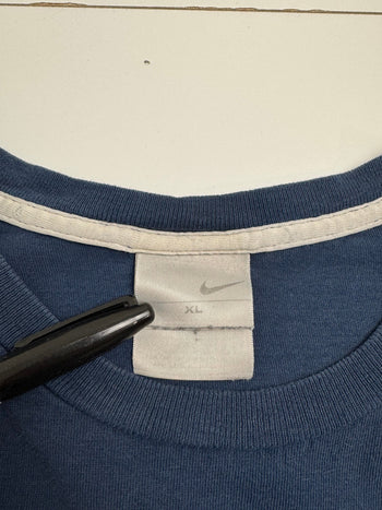 Vintage 2000s Nike Side Swoosh Tee Navy