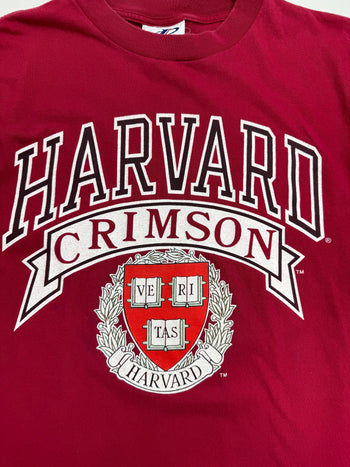 (L) Vintage Harvard Crimson Tee Red
