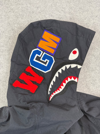 BAPE Shark Hooded Anorak Jacket Black (USED)