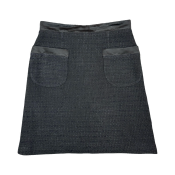 Women’s Chanel Uniform Tweed Skirt Black