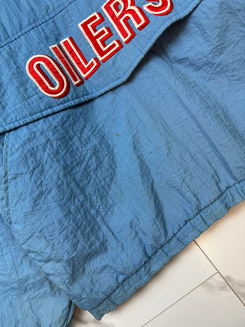 Vintage Houston Oilers Starter Quarter Zip Starter Jacket Sky Blue