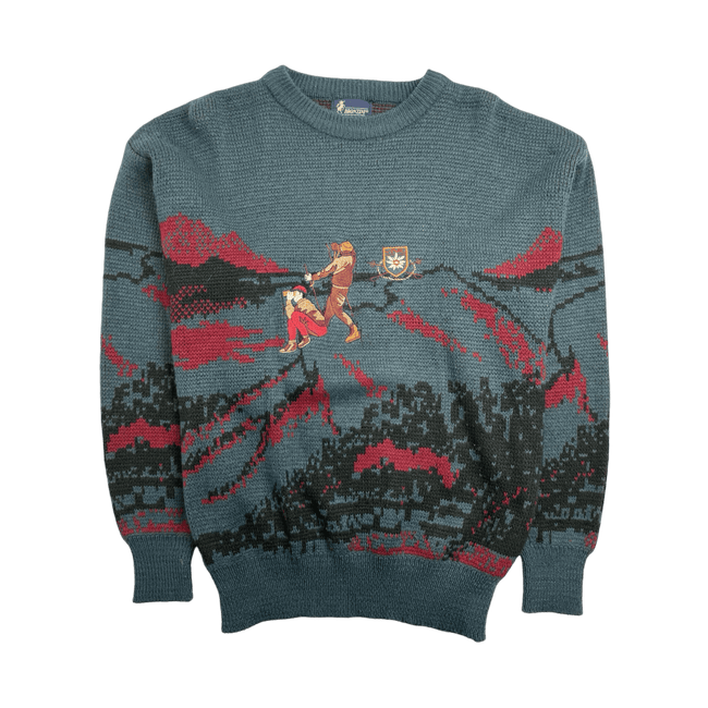 (M) Vintage Bronzini Knit Green