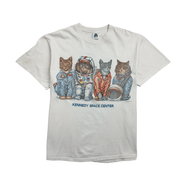 Vintage 2000s Kennedy Space Center Cat Tee White