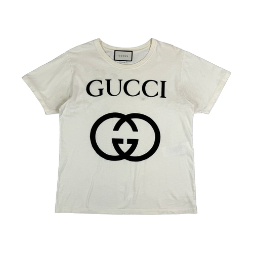 Gucci Interlocking GG Tee Cream (USED) | Vintage Clothing Store Canada