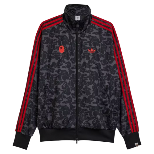 BAPE x Adidas All Over Print SSTR Track Top Black | Vintage Clothing Store Canada