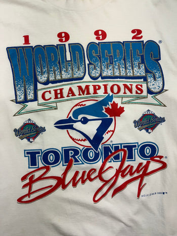 (L) Vintage '92 Toronto Blue Jays Championship Tee White
