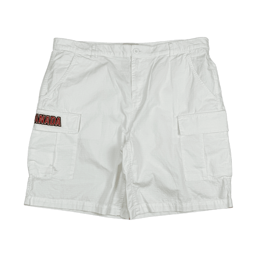 OVO x Canada Skateboards Cargo Shorts White | Vintage Clothing Store Canada