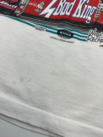 Vintage 1990’s Budweiser Kenny Bernstein First To 300 Tee White