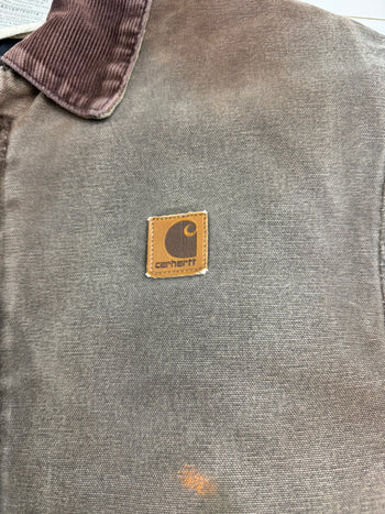 (L) Vintage '04 Carhartt Quilt Lined Arctic Work Jacket Brown