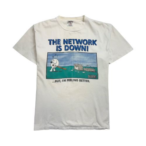 Vintage 90s Parody Cartoon Tee White | Vintage Clothing Store Canada