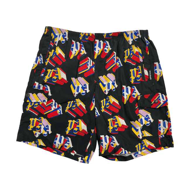 Palm Angels 3D Logo Shorts Black (USED)