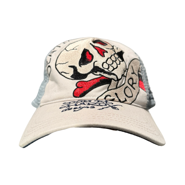 Vintage Y2K Ed Hardy Death Or Glory Skull Hat