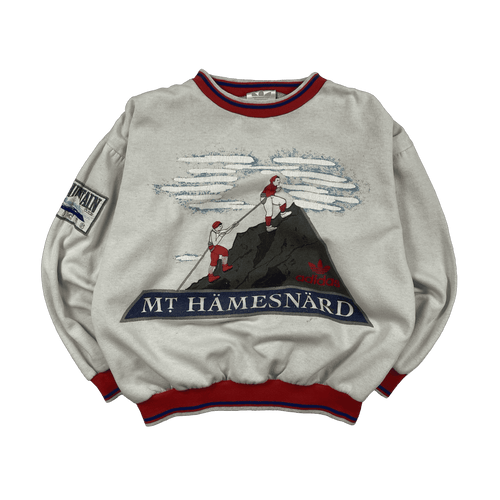 Vintage 1980s Adidas Mt. Hämnesnärd Patrol Sweatshirt White | Vintage Clothing Store Canada