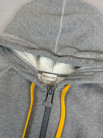 Moncler x Off-White Chevron Zip Up Hoodie Grey (USED)