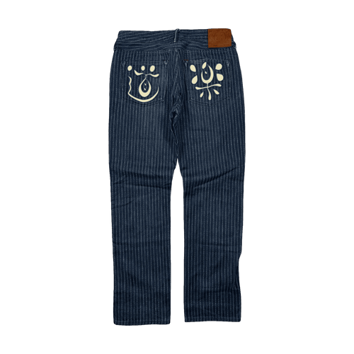 Vintage Evisu Lot 2008 Striped Denim Pants | Vintage Clothing Store Canada