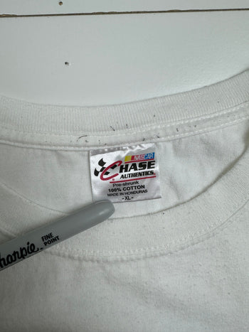(L) Vintage 2000s Nascar Tony Stewart Tee White