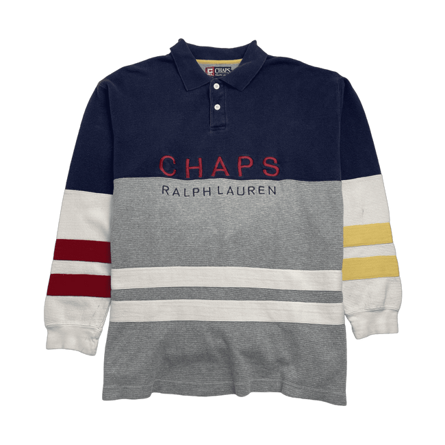 (L) Vintage Chaps Ralph Lauren Button-Up Sweatshirt